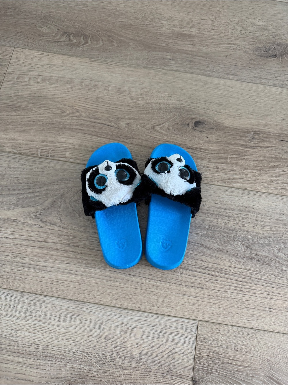 Ty Blue Panda Slide Sandals kids 1-3 size